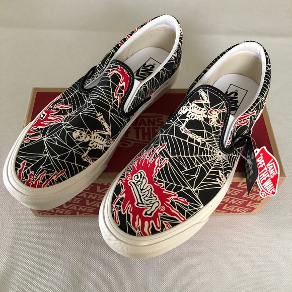 Vans Classic Slip On Anaheim SPIDER WEB PUNK GOTH Vans Classic Slip On Anaheim SPIDER WEB PUNK GOTH